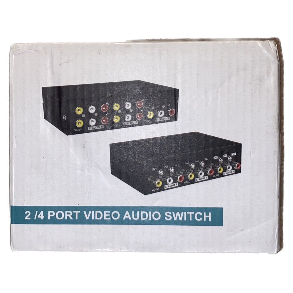 MT-VIKI 4-Way AV RCA 4 in 1 Out Composite Video/Stereo Audio Switch
